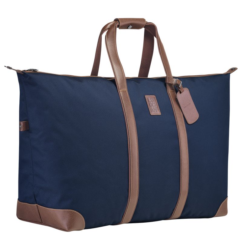 Blue - Recycled canvas Longchamp Boxford L Men Travel Bags | AU9170KO