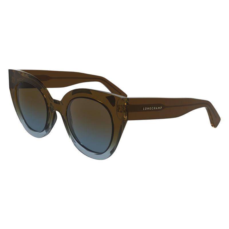 Brown/Azure - Acetate Longchamp Women Sunglasses | AU8510LI