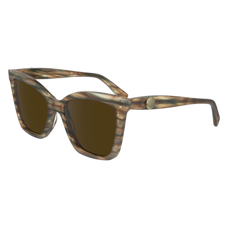 Brown/Petrol - Acetate Longchamp Fall-Winter 2023 Collection Women Sunglasses | AU8504NW