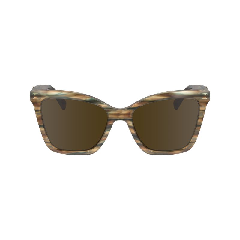 Brown/Petrol - Acetate Longchamp Fall-Winter 2023 Collection Women Sunglasses | AU8504NW