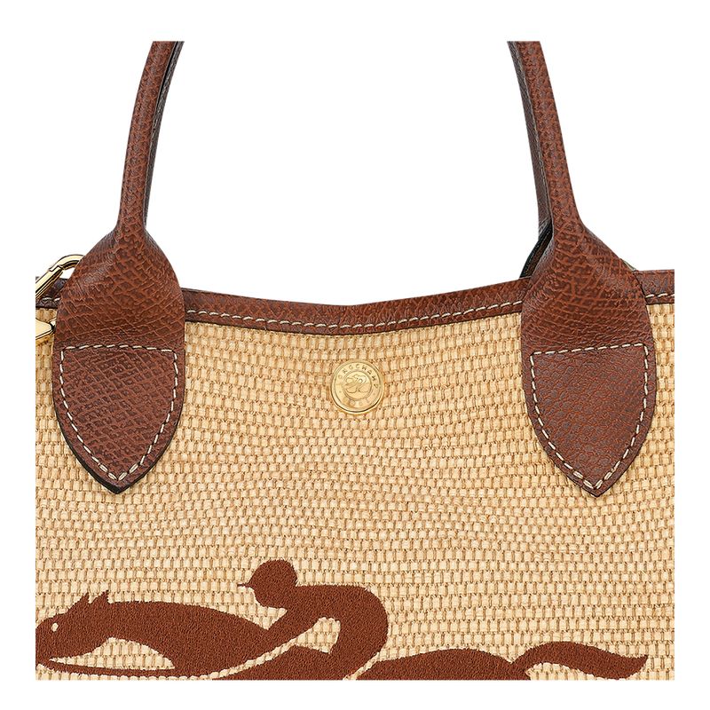 Brown - Canvas Longchamp Le Panier Pliage S Basket Women Handbag | AU7155CT