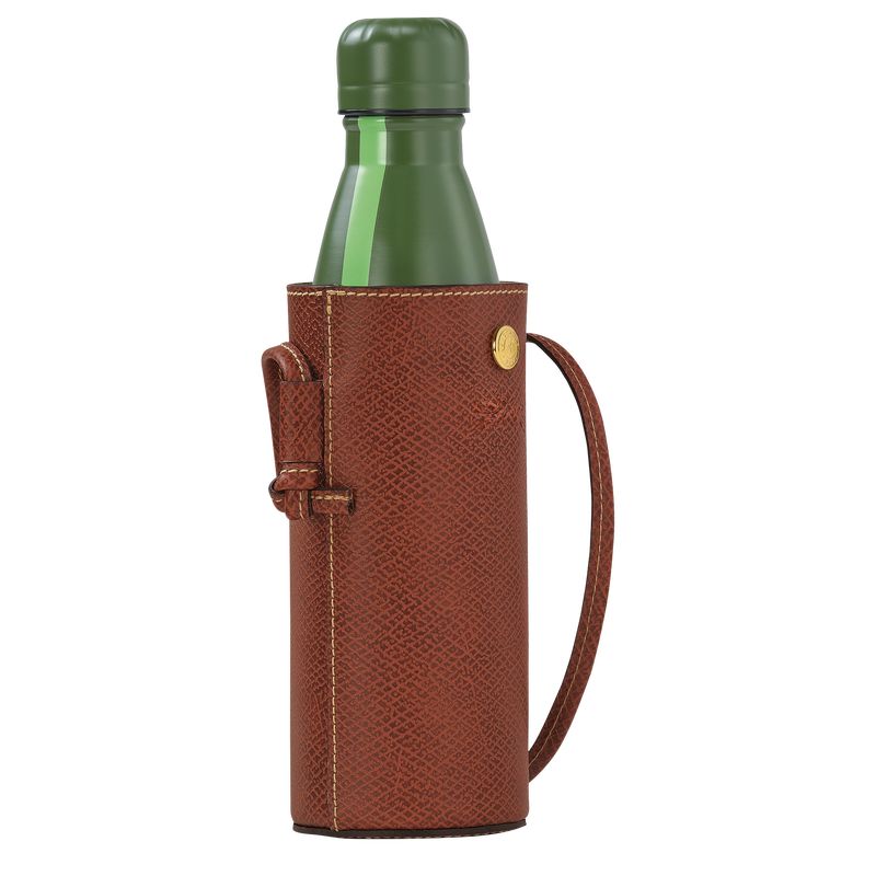 Brown - Leather Longchamp Épure Bottle holder Men Pouches | AU9112SG