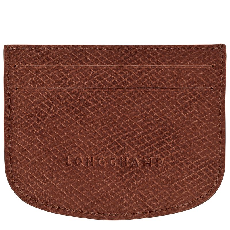 Brown - Leather Longchamp Épure Men Card Holder | AU9030LI