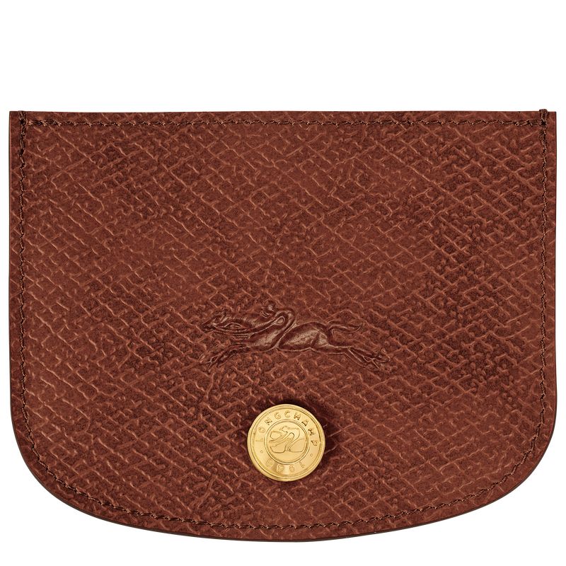 Brown - Leather Longchamp Épure Men Card Holder | AU9030LI