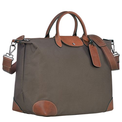 Brown - Recycled canvas Longchamp Boxford S Women Travel Bags | AU8099FD