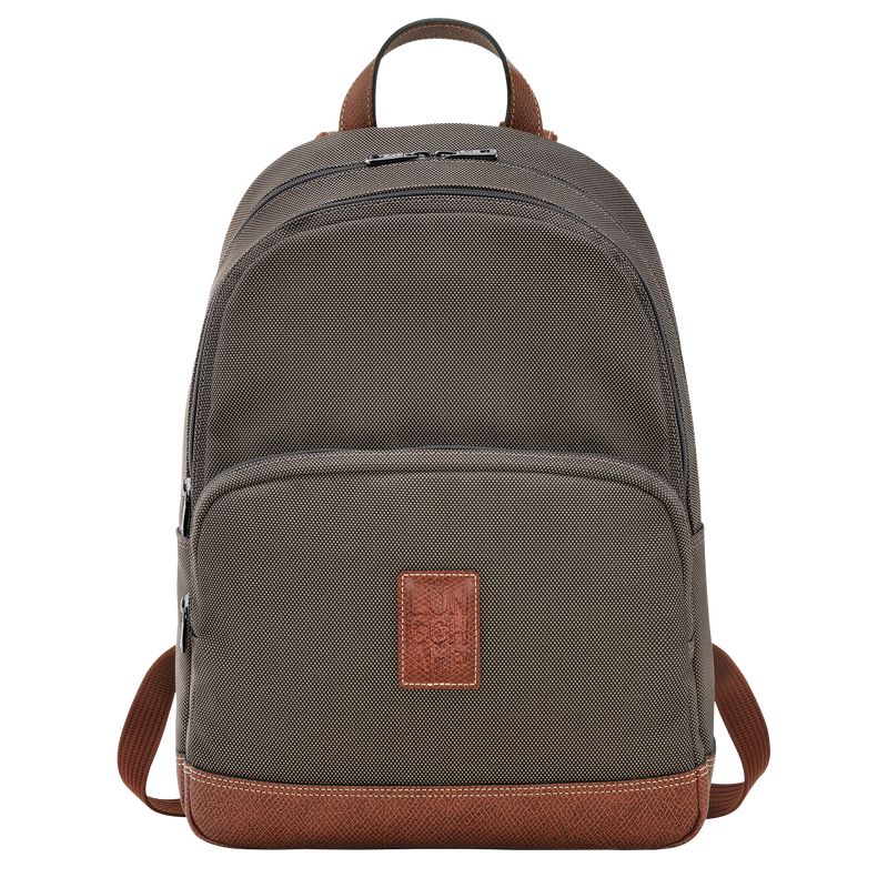 Brown - Recycled canvas Longchamp Boxford Men Backpacks | AU8852SG