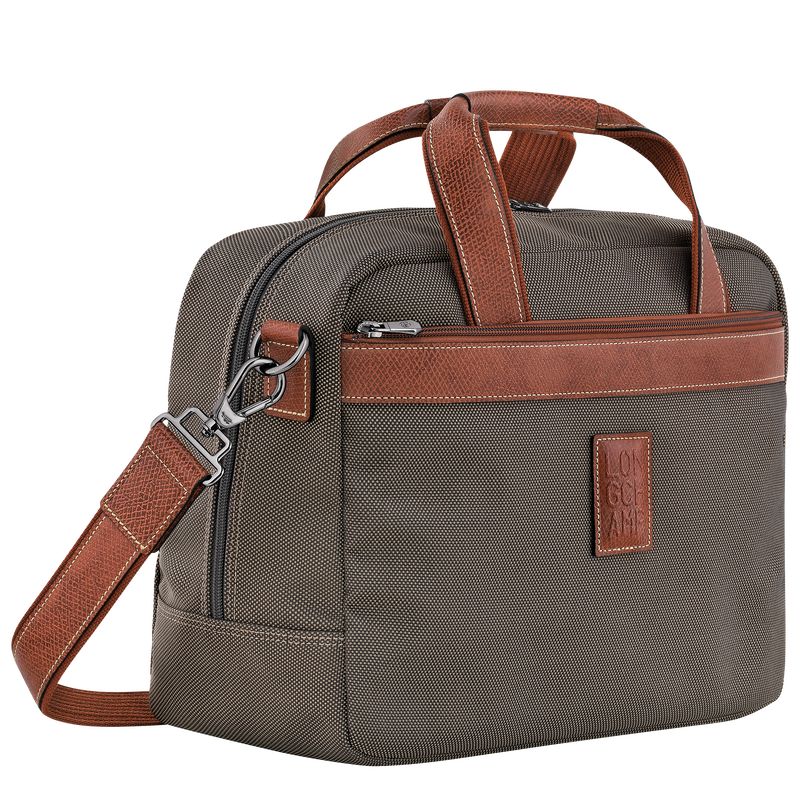 Brown - Recycled canvas Longchamp Boxford S Men Travel Bags | AU9165DF