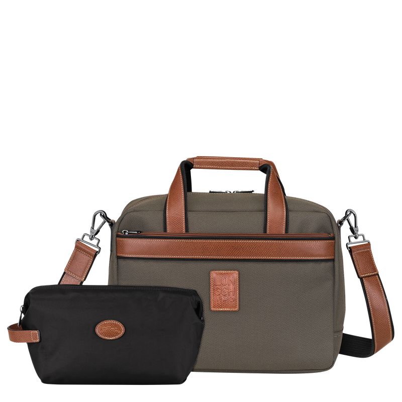 Brown - Recycled canvas Longchamp Boxford S Men Travel Bags | AU9165DF