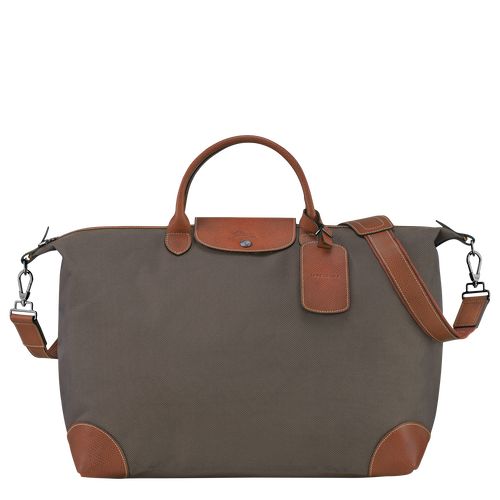 Brown - Recycled canvas Longchamp Boxford S Men Travel Bags | AU9185ZU