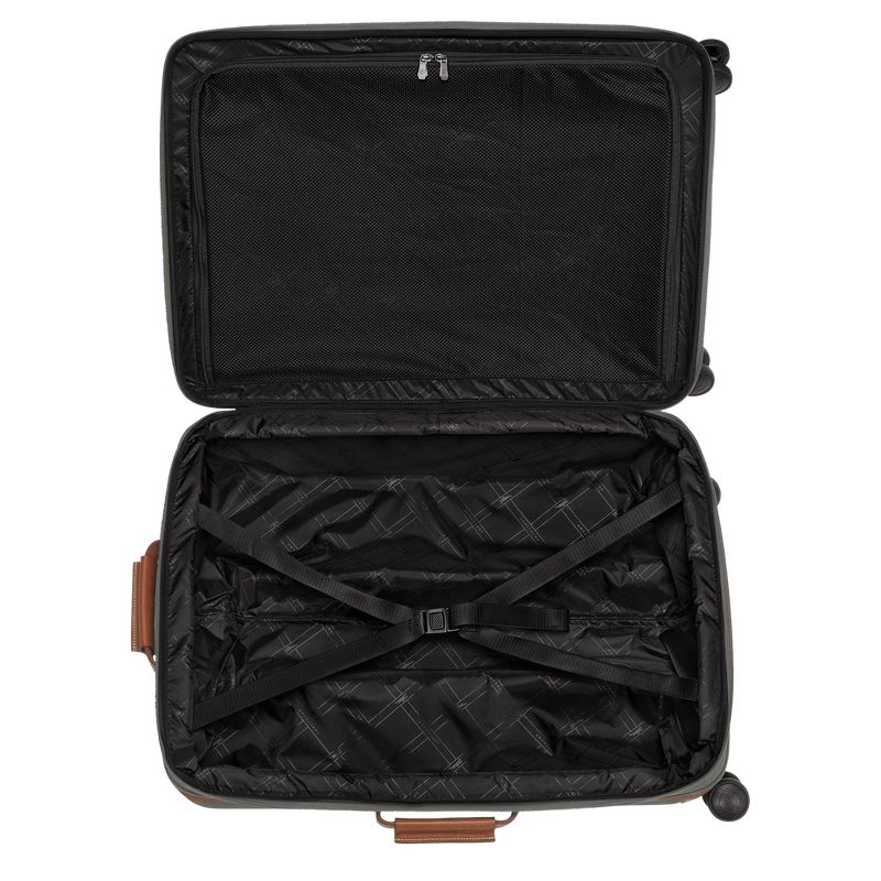 Brown - Recycled canvas Longchamp Boxford L Men Suitcases | AU9232NW