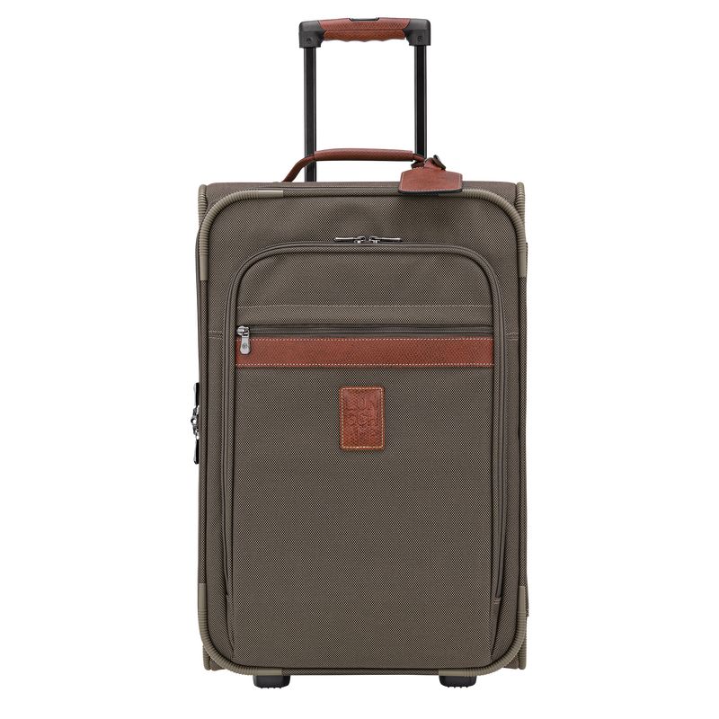 Brown - Recycled canvas Longchamp Boxford M Men Suitcases | AU9234VR