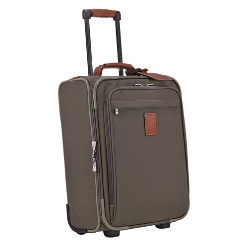 Brown - Recycled canvas Longchamp Boxford S Men Suitcases | AU9244DF