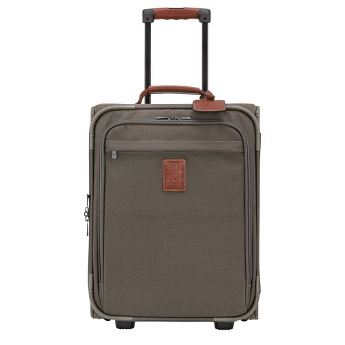 Brown - Recycled canvas Longchamp Boxford S Men Suitcases | AU9244DF