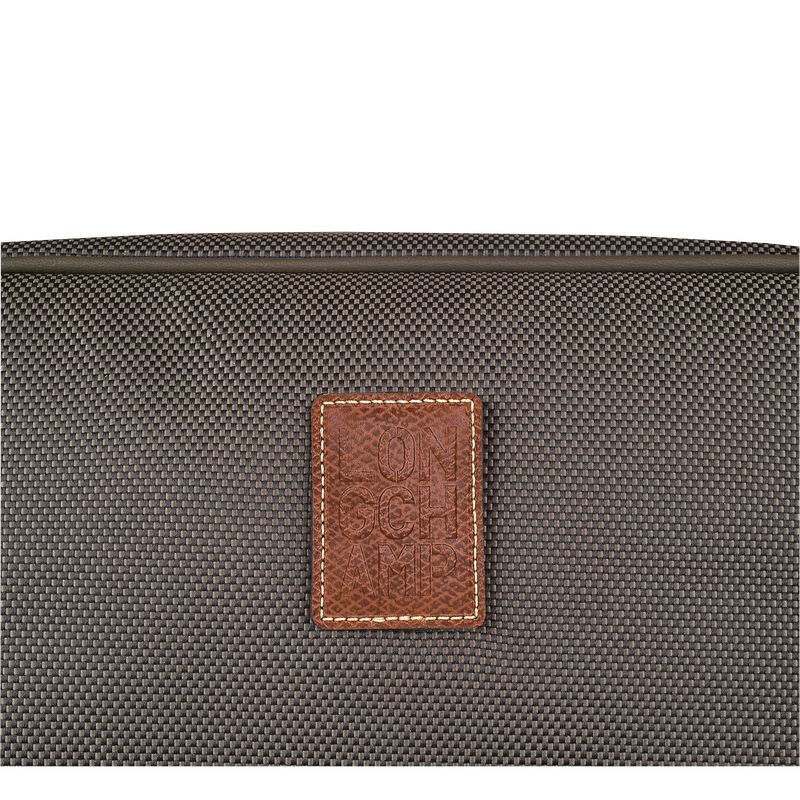 Brown - Recycled canvas Longchamp Boxford Men Toiletry Bags | AU9248OK