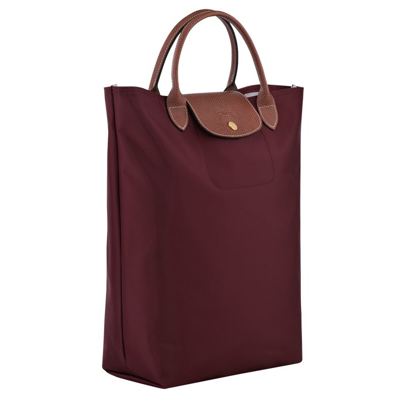 Burgundy - Canvas Longchamp Le Pliage Original M Tote Women Handbag | AU7158LI