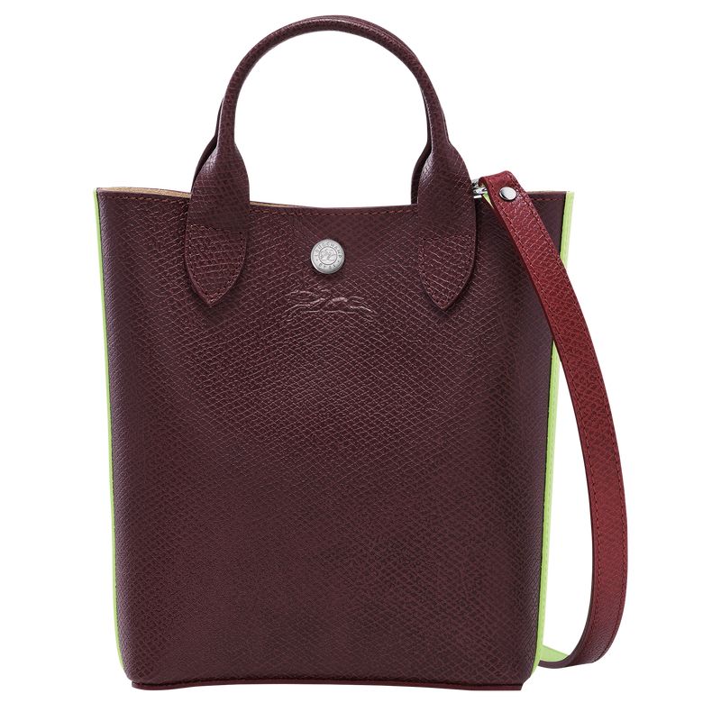 Burgundy - Leather Longchamp Épure XS Tote Women Mini Bags | AU7024RV