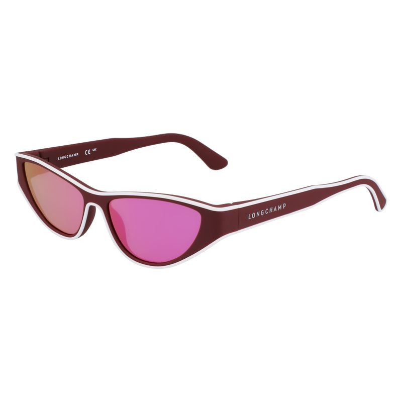 Burgundy - Plant Based Resin Longchamp Women Sunglasses | AU8519PJ