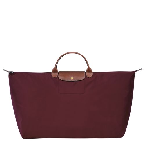 Burgundy - Recycled canvas Longchamp Le Pliage Original M Women Travel Bags | AU8112QM