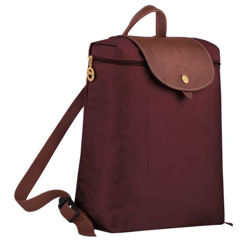 Burgundy - Recycled canvas Longchamp Le Pliage Original M Men Backpacks | AU8874LI