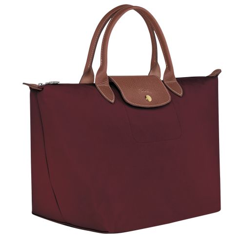 Burgundy - Recycled canvas Longchamp Le Pliage Original M Women Handbag | AU7329RV