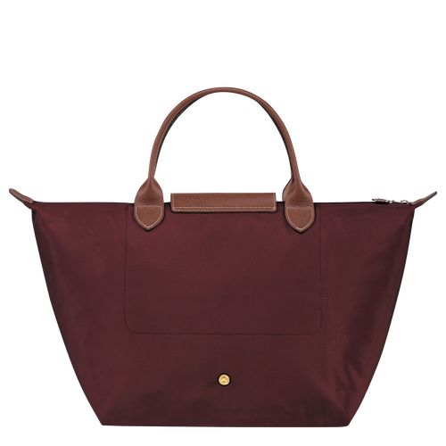 Burgundy - Recycled canvas Longchamp Le Pliage Original M Women Handbag | AU7329RV