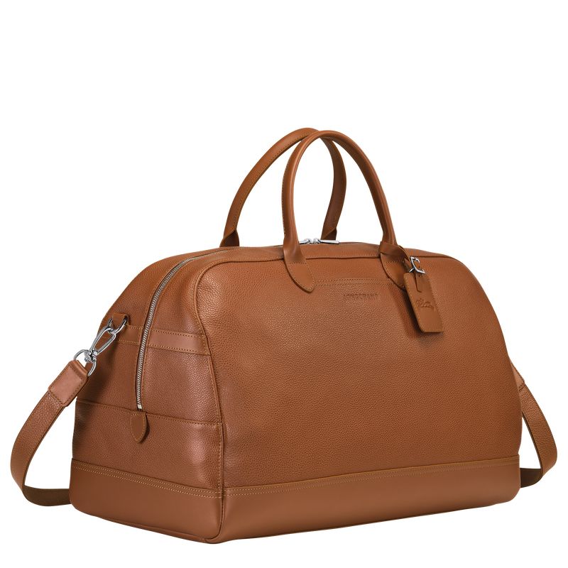 Caramel - Leather Longchamp Le FoulonnÉ M Women Travel Bags | AU8089BE