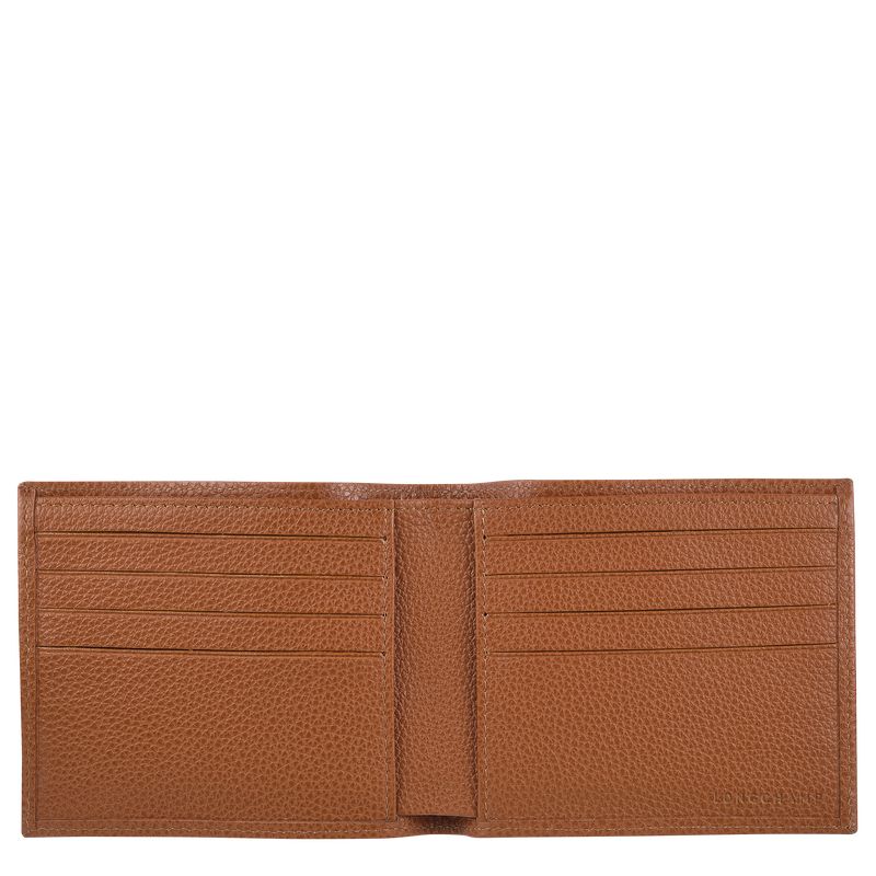 Caramel - Leather Longchamp Le FoulonnÉ Men Wallets | AU8999EB