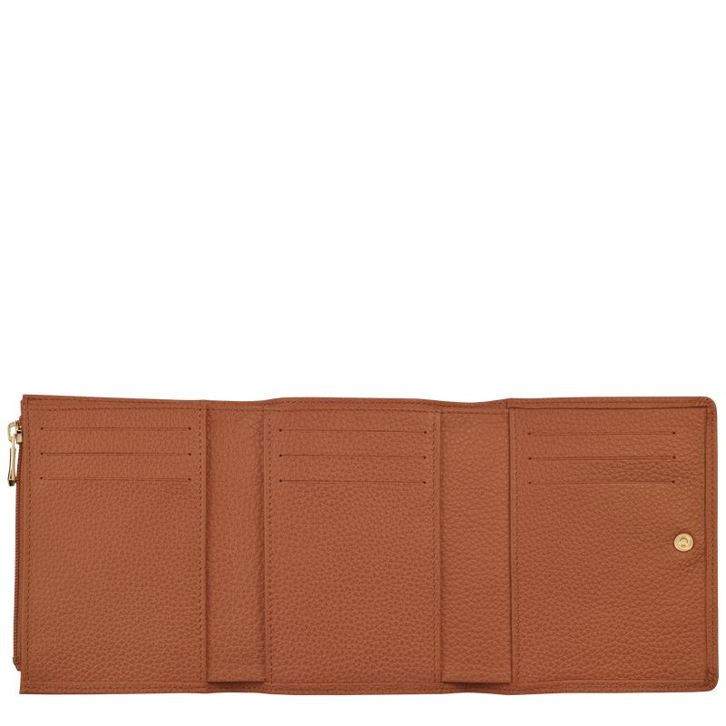 Caramel - Leather Longchamp Le FoulonnÉ Men Wallets | AU9007AH