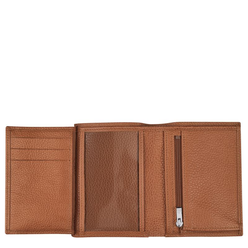 Caramel - Leather Longchamp Le FoulonnÉ Men Wallets | AU9009DF