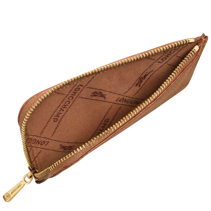 Caramel - Leather Longchamp Le FoulonnÉ Men Card Holder | AU9045RV