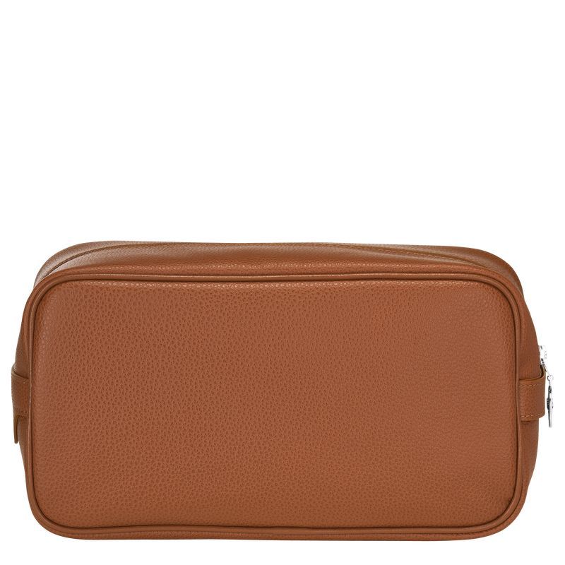 Caramel - Leather Longchamp Le FoulonnÉ Men Toiletry Bags | AU9254EB