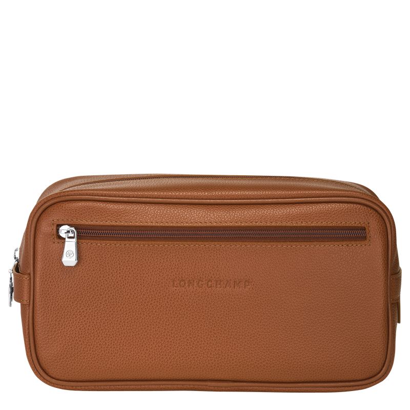 Caramel - Leather Longchamp Le FoulonnÉ Men Toiletry Bags | AU9254EB