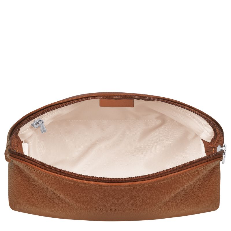 Caramel - Leather Longchamp Le FoulonnÉ Men Toiletry Bags | AU9260RV