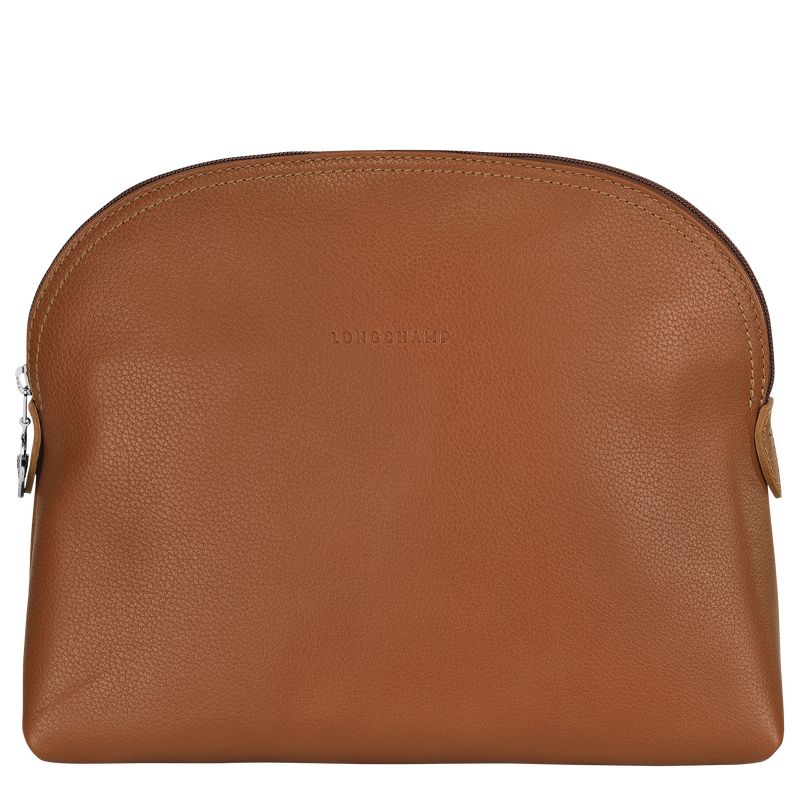 Caramel - Leather Longchamp Le FoulonnÉ Men Toiletry Bags | AU9260RV