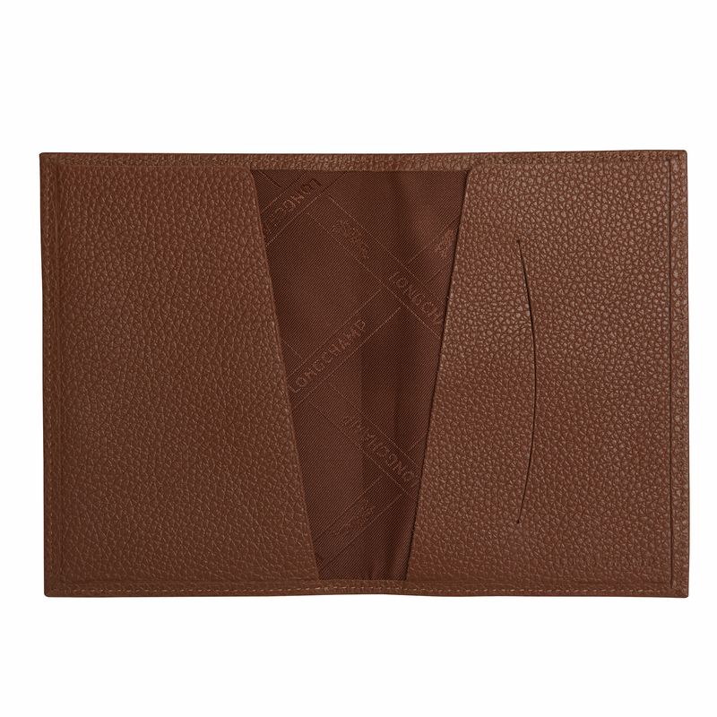 Caramel - Leather Longchamp Le FoulonnÉ Passport cover Women Accessories | AU8175AH