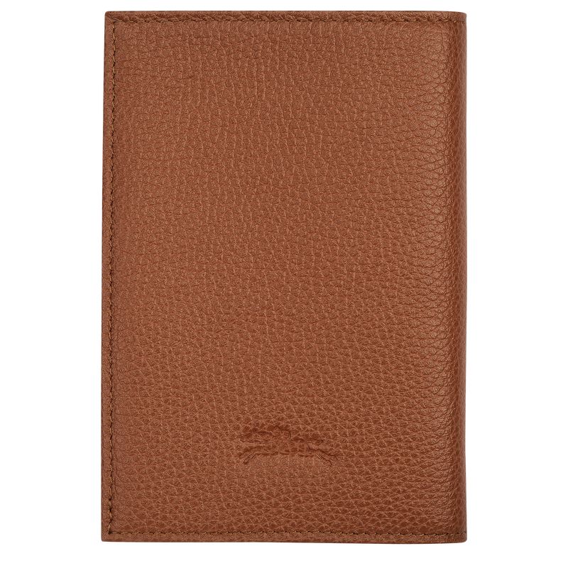 Caramel - Leather Longchamp Le FoulonnÉ Passport cover Women Accessories | AU8179GS