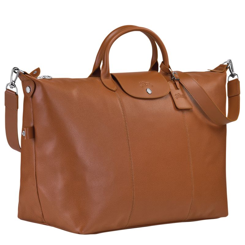 Caramel - Leather Longchamp Le FoulonnÉ S Men Travel Bags | AU9180NW