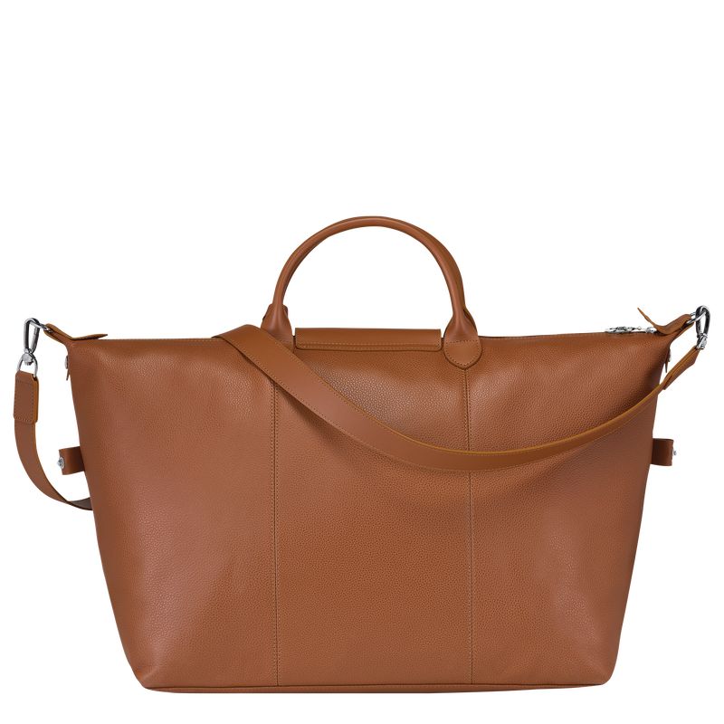 Caramel - Leather Longchamp Le FoulonnÉ S Men Travel Bags | AU9180NW