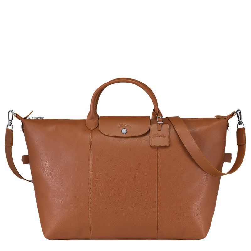 Caramel - Leather Longchamp Le FoulonnÉ S Men Travel Bags | AU9180NW