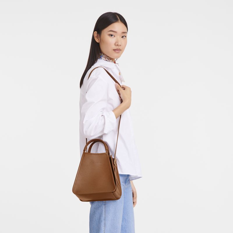 Caramel - Leather Longchamp Le FoulonnÉ S Women Handbag | AU7245JP