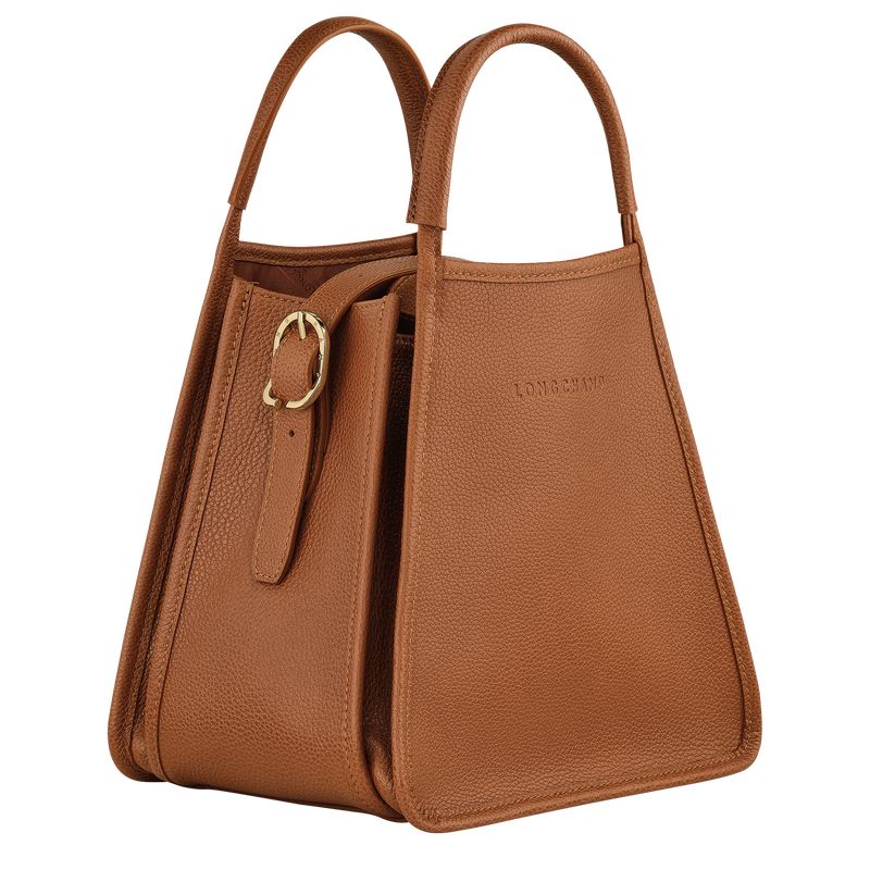 Caramel - Leather Longchamp Le FoulonnÉ S Women Handbag | AU7245JP