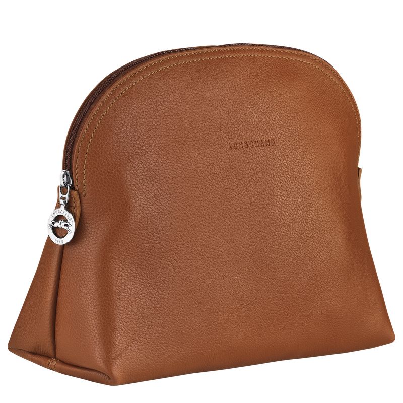 Caramel - Leather Longchamp Le FoulonnÉ Women Toiletry Bags | AU8197ZU