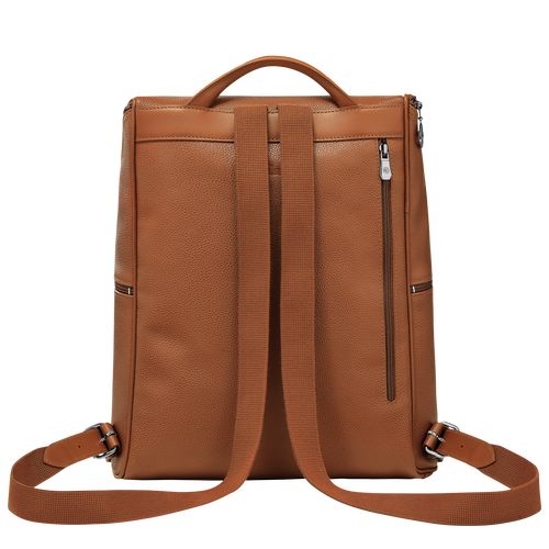 Caramel - Leather Longchamp Le FoulonnÉ Women Backpacks | AU7661JP