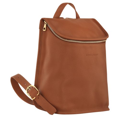 Caramel - Leather Longchamp Le FoulonnÉ Women Backpacks | AU7663LI