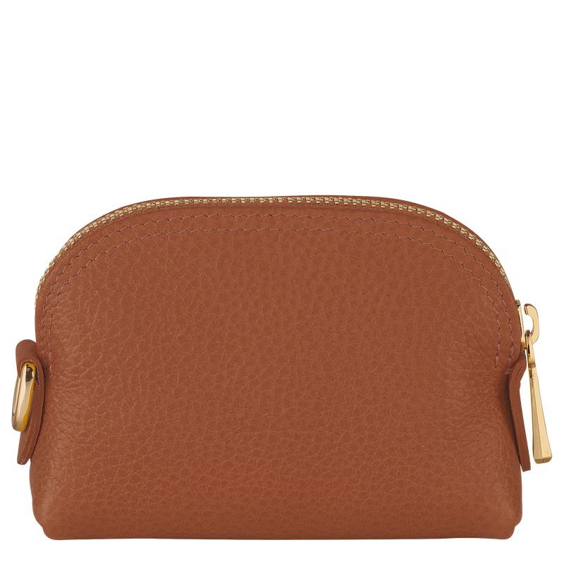 Caramel - Leather Longchamp Le FoulonnÉ Women Coin Purses | AU7898UZ