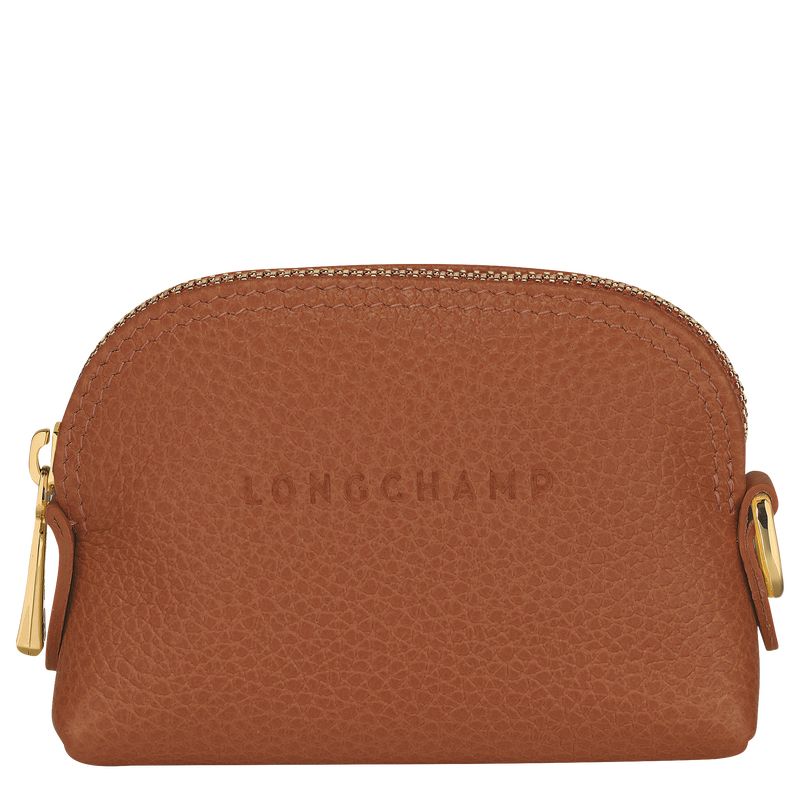 Caramel - Leather Longchamp Le FoulonnÉ Women Coin Purses | AU7898UZ