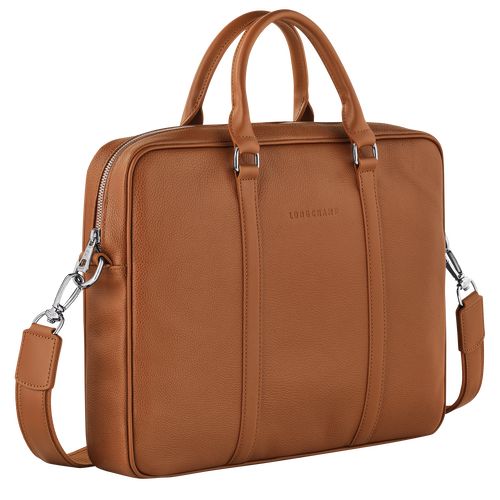 Caramel - Leather Longchamp Le FoulonnÉ XS Men Briefcase | AU8789QM