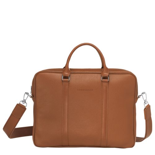 Caramel - Leather Longchamp Le FoulonnÉ XS Men Briefcase | AU8789QM