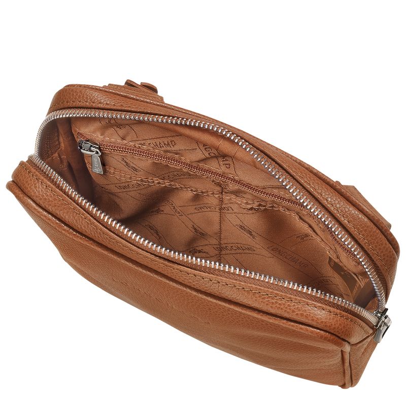 Caramel - Leather Longchamp Le FoulonnÉ XS Men Crossbody Bags | AU8812BE