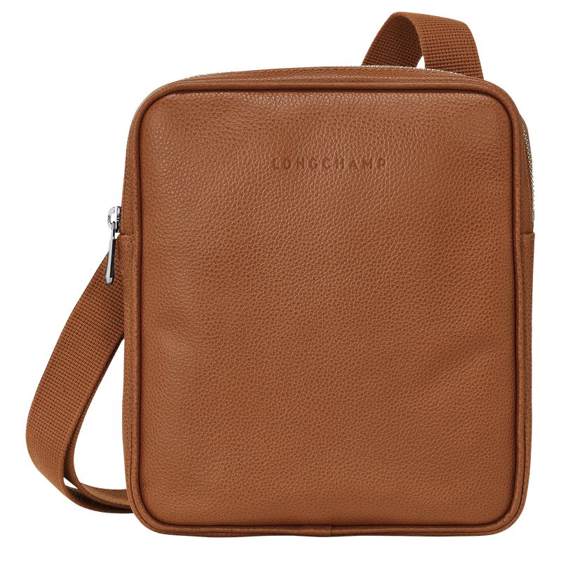 Caramel - Leather Longchamp Le FoulonnÉ XS Men Crossbody Bags | AU8812BE